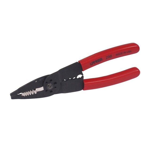 Urrea Wire Stripping Plier 10-22Awg with crimper and screw cutter 298